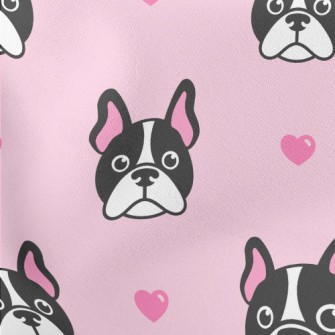 Pink Ears Bulldog Stretch Ponte