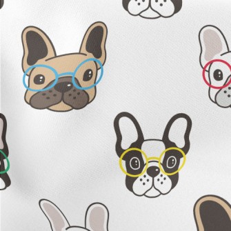 Playful Glasses Bulldog Stretch Ponte