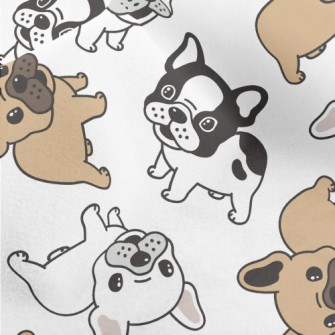 Cute Little Bulldog Micro Fleece