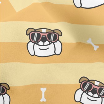 Handsome Spectacled Bulldog Micro Fleece