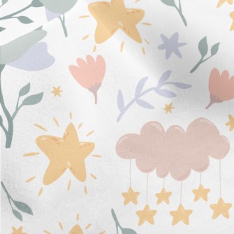 Star Shaped Flowers Micro Fleece