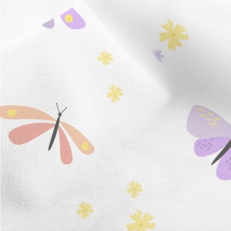 Pink Dragonfly And Butterfly Micro Fleece