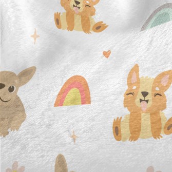 Lively Puppy Sticking Out Tong Minky