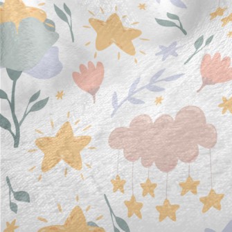 Star Shaped Flowers Minky