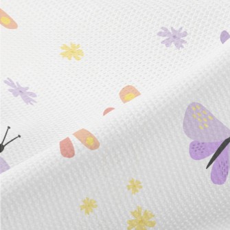 Pink Dragonfly And Butterfly Piqué