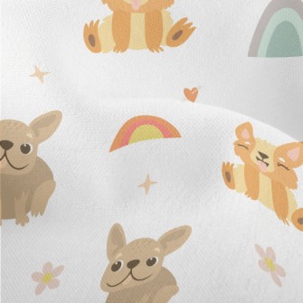 Lively Puppy Sticking Out Tong Lightweight Performance Linen