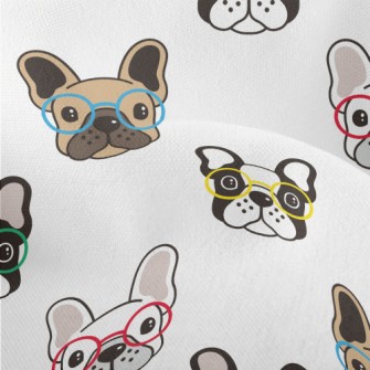 Playful Glasses Bulldog Lightweight Performance Linen