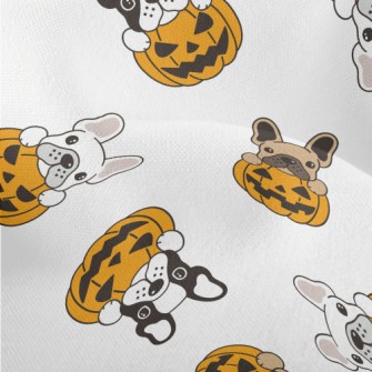 Bulldog Halloween Pumpkin Lightweight Performance Linen