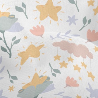 Star Shaped Flowers Lightweight Performance Linen