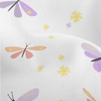 Pink Dragonfly And Butterfly Lightweight Performance Linen
