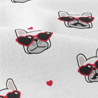 Bulldog Wearing Love Glasses Modern Jersey