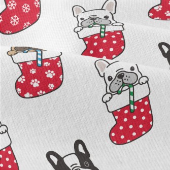 Christmas Stocking Bulldog Modern Jersey