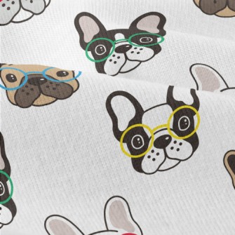 Playful Glasses Bulldog Modern Jersey