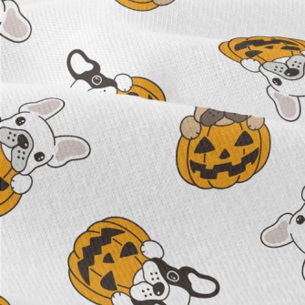 Bulldog Halloween Pumpkin Modern Jersey