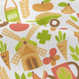 Cartoon Farm Windmill Modern Jersey