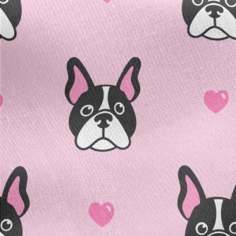 Pink Ears Bulldog Jersey Backed Fleece