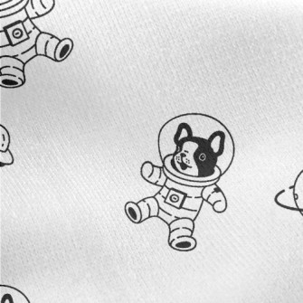 Cosmic Space Dog Jersey Backed Fleece