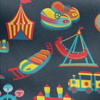 Colorful And Happy Amusement P Jersey Backed Fleece