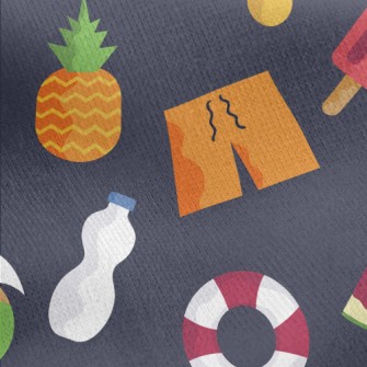 Cool Summer Fruits Jersey Backed Fleece