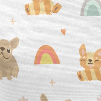 Lively Puppy Sticking Out Tong Pongee