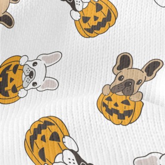 Bulldog Halloween Pumpkin Stretch Jersey