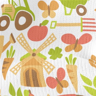 Cartoon Farm Windmill Stretch Jersey