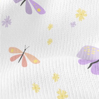 Pink Dragonfly And Butterfly Stretch Jersey