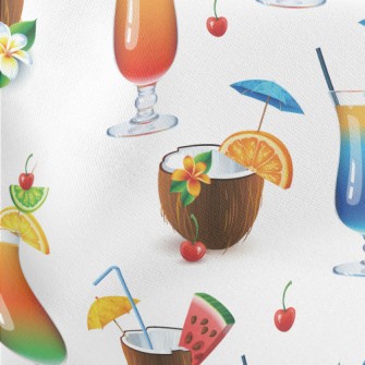 Bright Cocktail Coconut Juice Lightweight Cotton Poplin