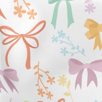 Colorful Playful Bow Lightweight Cotton Poplin