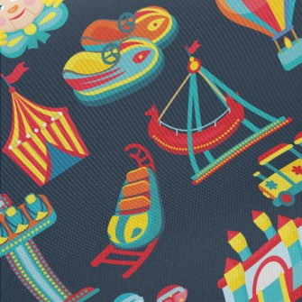 Colorful And Happy Amusement P Midweight Cotton Poplin