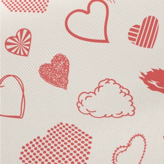 Geometric Splicing Love Midweight Cotton Poplin