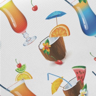 Bright Cocktail Coconut Juice Midweight Cotton Poplin