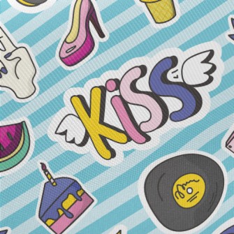 Love And Kiss Music Midweight Cotton Poplin