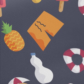 Cool Summer Fruits Midweight Cotton Poplin