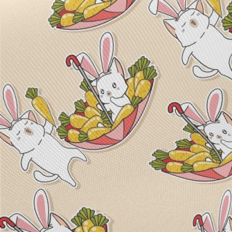 Dress Up Rabbit Cat Midweight Cotton Poplin