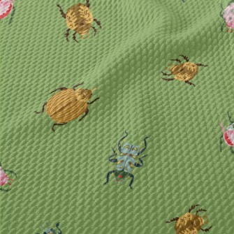 Colorful Insects Birdseye Piqué