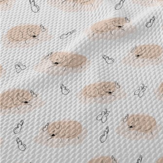 Puppy Sleeping Comfortably Birdseye Piqué