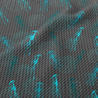 Line Jellyfish And Shells Birdseye Piqué