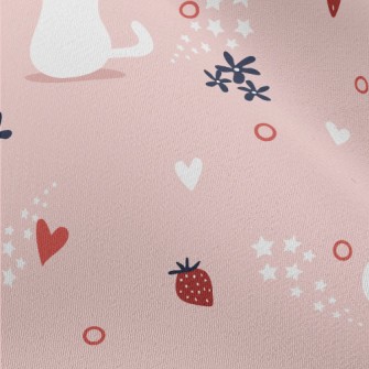 White Cat And Strawberry Chiffon