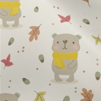 Autumn Scarf Bear Chiffon