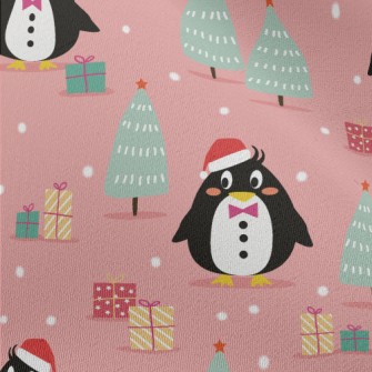 Penguin Wearing Santa Hat Chiffon