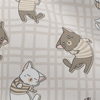Cute Cat In Sweater Chiffon