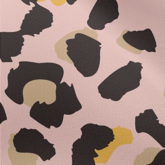 Hand Painted Pink Leopard Prin Chiffon