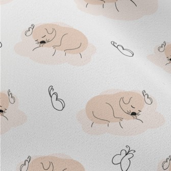 Puppy Sleeping Comfortably Chiffon