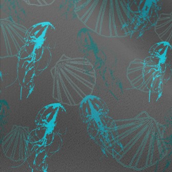 Line Jellyfish And Shells Chiffon