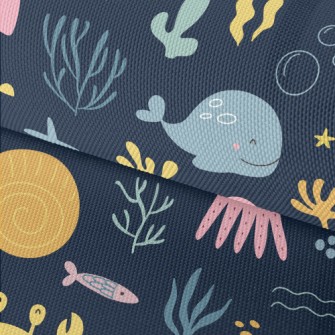 Warm And Cute Marine Life Waterproof Oxford