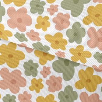 Hand Drawn Colorful Flowers Waterproof Oxford