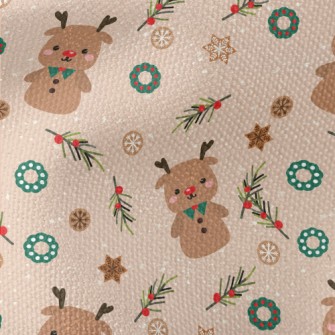 Christmas Decorations And Elk  Waterproof Canvas