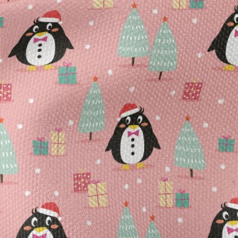 Penguin Wearing Santa Hat Waterproof Canvas