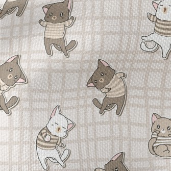 Cute Cat In Sweater Waterproof Canvas